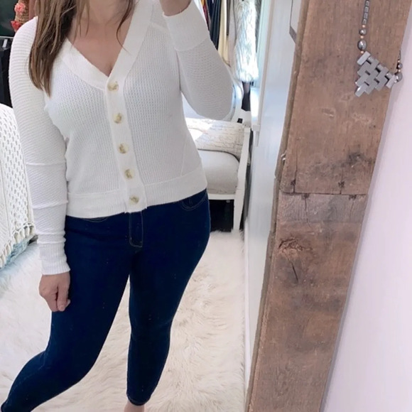 1. state waffle knit top size extra small - Picture 1 of 4